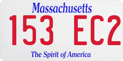 MA license plate 153EC2