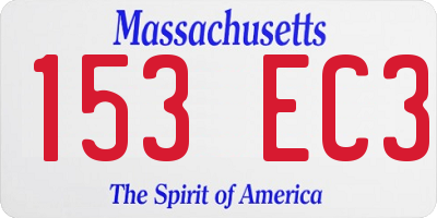 MA license plate 153EC3