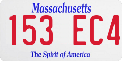 MA license plate 153EC4