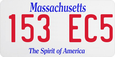 MA license plate 153EC5