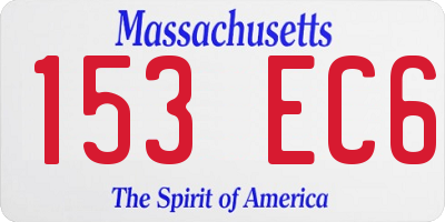 MA license plate 153EC6