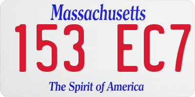 MA license plate 153EC7