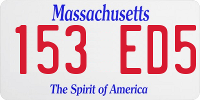 MA license plate 153ED5