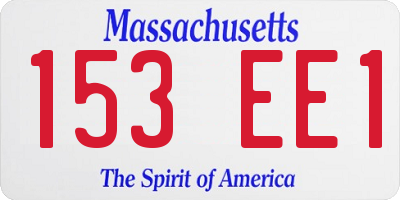 MA license plate 153EE1