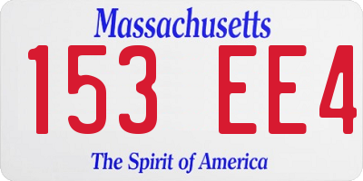 MA license plate 153EE4