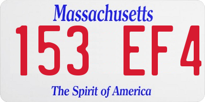 MA license plate 153EF4