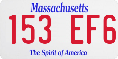 MA license plate 153EF6