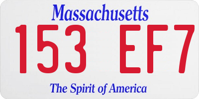 MA license plate 153EF7