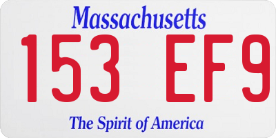 MA license plate 153EF9