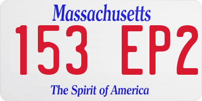 MA license plate 153EP2