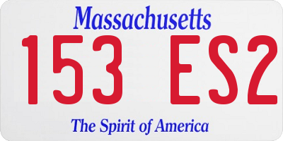MA license plate 153ES2