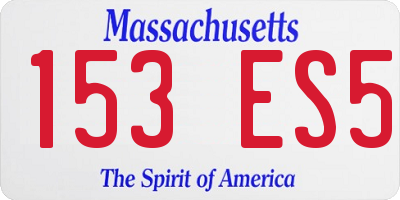 MA license plate 153ES5