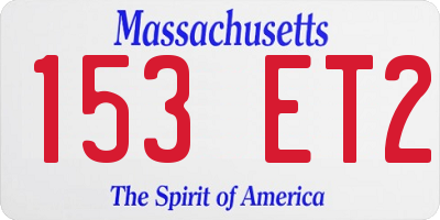 MA license plate 153ET2