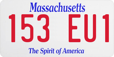 MA license plate 153EU1