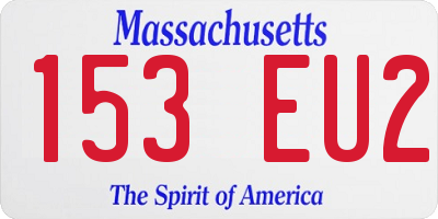 MA license plate 153EU2