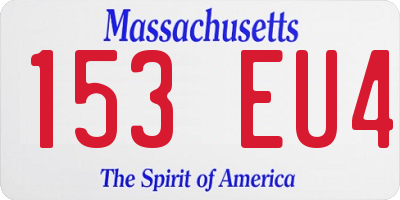 MA license plate 153EU4