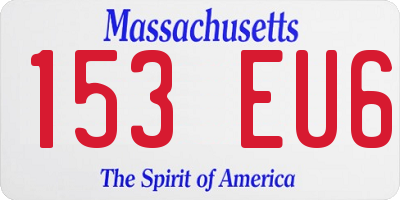 MA license plate 153EU6