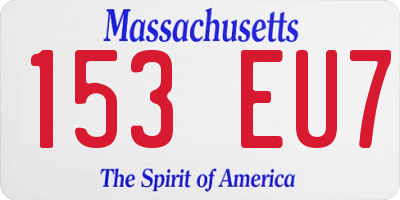MA license plate 153EU7