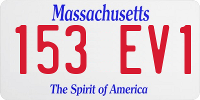 MA license plate 153EV1