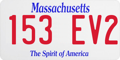 MA license plate 153EV2