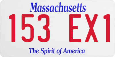 MA license plate 153EX1