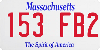 MA license plate 153FB2