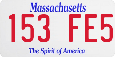 MA license plate 153FE5