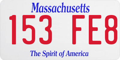MA license plate 153FE8