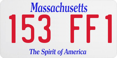 MA license plate 153FF1