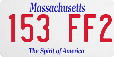 MA license plate 153FF2