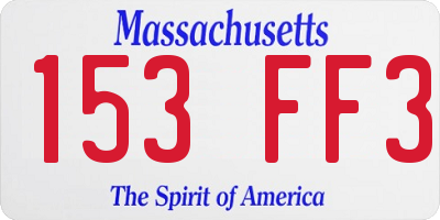 MA license plate 153FF3