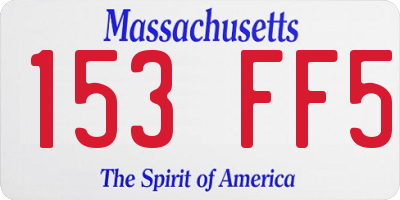 MA license plate 153FF5