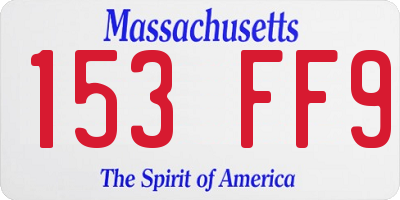 MA license plate 153FF9