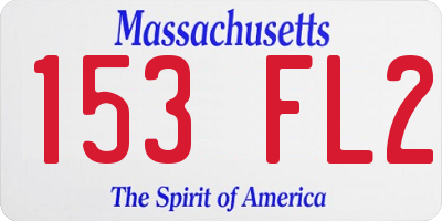 MA license plate 153FL2