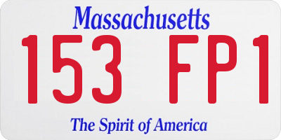 MA license plate 153FP1