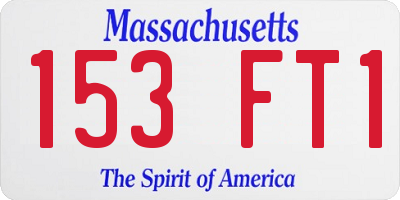 MA license plate 153FT1