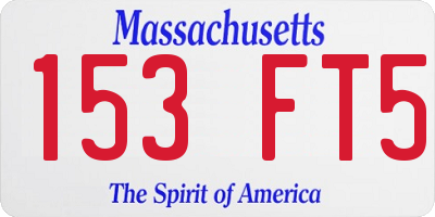 MA license plate 153FT5