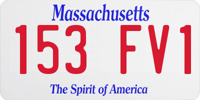 MA license plate 153FV1