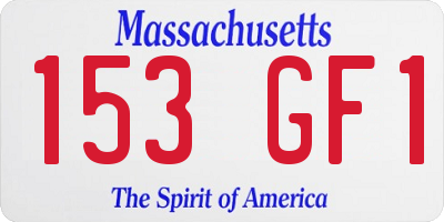 MA license plate 153GF1