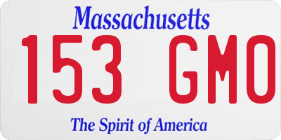 MA license plate 153GM0