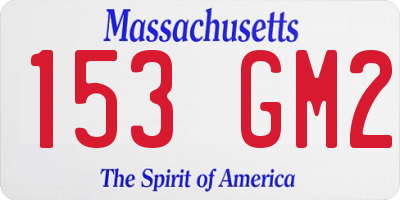 MA license plate 153GM2