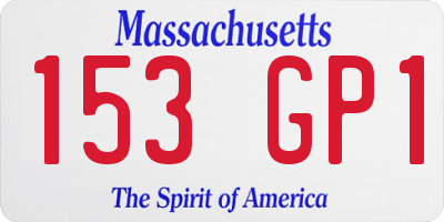 MA license plate 153GP1