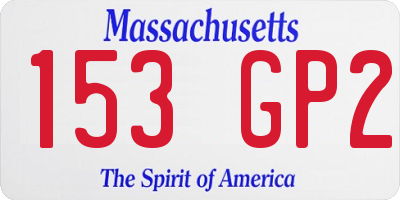 MA license plate 153GP2