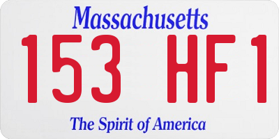 MA license plate 153HF1