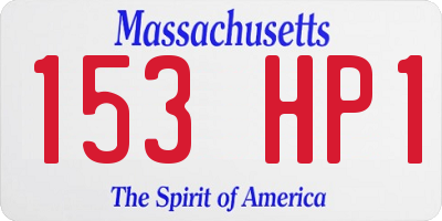 MA license plate 153HP1
