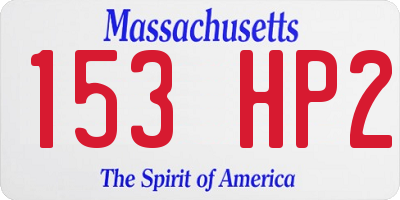 MA license plate 153HP2