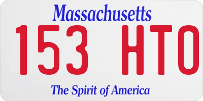 MA license plate 153HT0