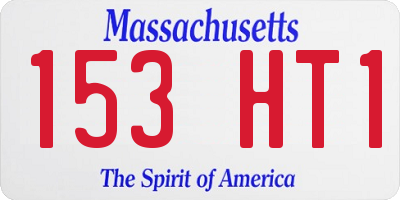 MA license plate 153HT1