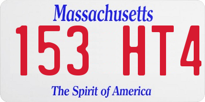 MA license plate 153HT4