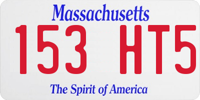 MA license plate 153HT5